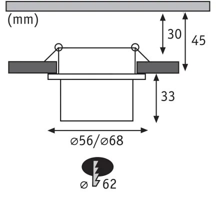 SET 3x corp de iluminat dimabil pentru baie LED/6W IP44 GIL 230V Paulmann 93383