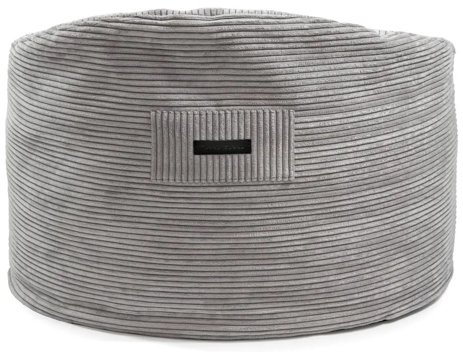 Fotoliu puf pentru copii maro cu tapițerie din catifea reiată Om 85 – SLOWDOWN