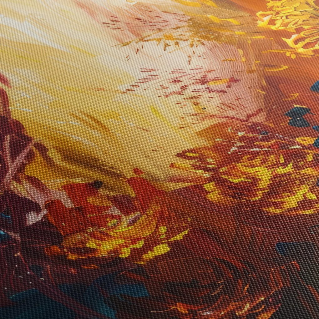 Tablou - pictură abstractă de flori (150x105 cm)