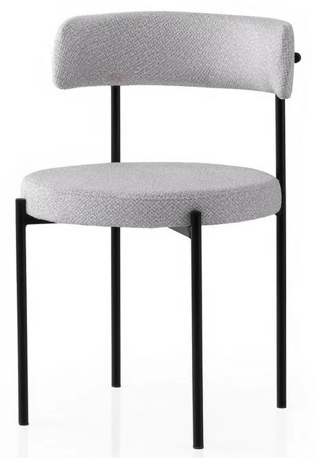 Set de scaune de sufragerie Gini Light Grey andBlack, 2 buc.