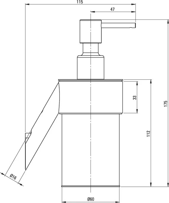 Silia Dozator de săpun, montare pe perete Finisaj: Alb ADI_A421