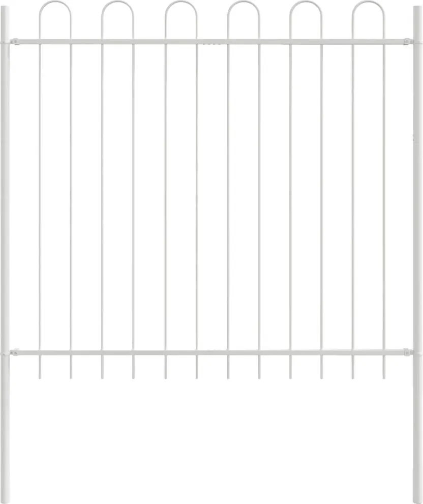 vidaXL Gard de Grădină Alb 1,7 x 1,5 m Oțel acoperit cu pulbere