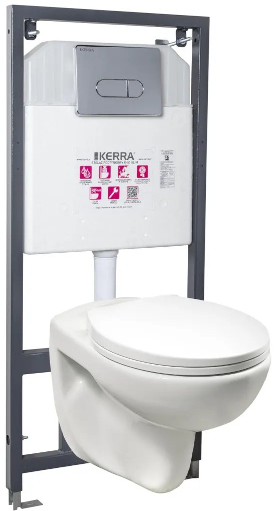 Set rezervor WC montat pe perete Doris Pacific CH