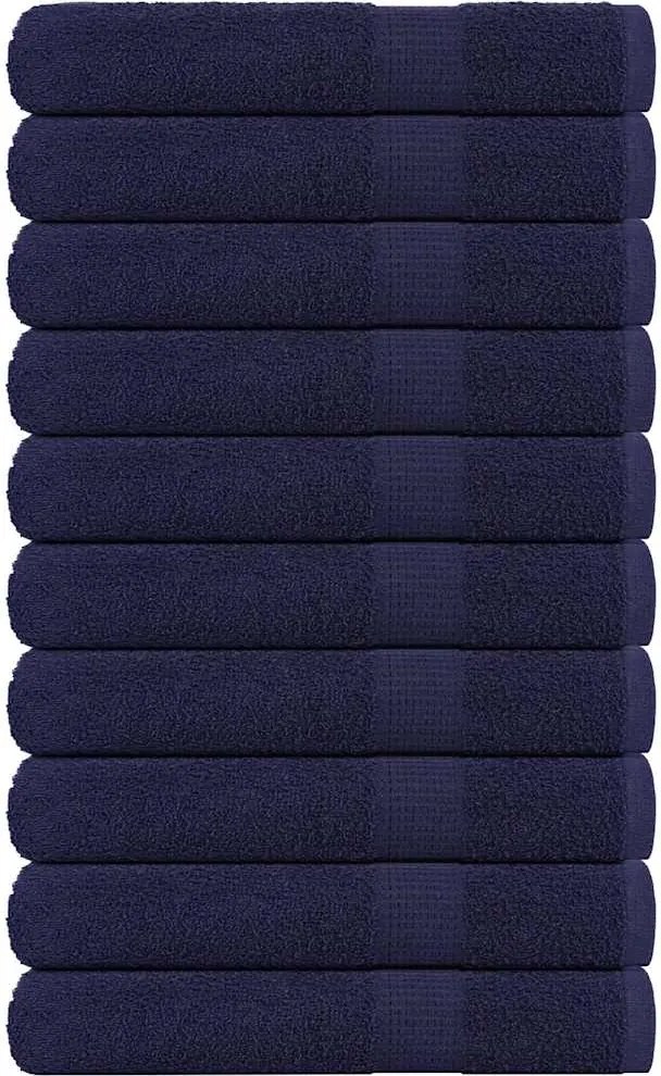 vidaXL Prosoape FROGN 10 buc., albastru marin, 100x200 cm, 360 g/m²