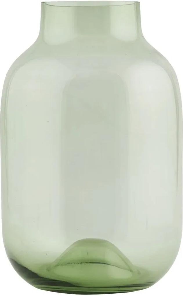 Vaza din Sticla Transparenta Verde (L) SHAPED - Sticla Verde diametru(21cm) x inaltime(32.5cm)