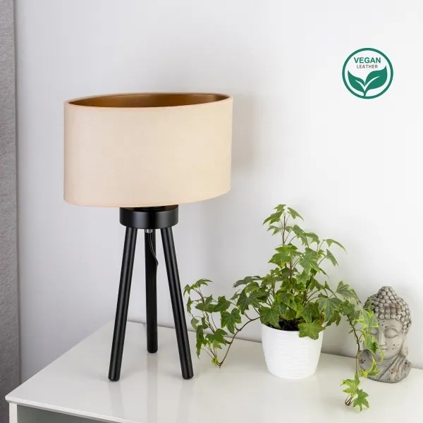 Lampă de masă OVAL Duolla VEGAN 1xE27/15W/230V d. 30 cm crem