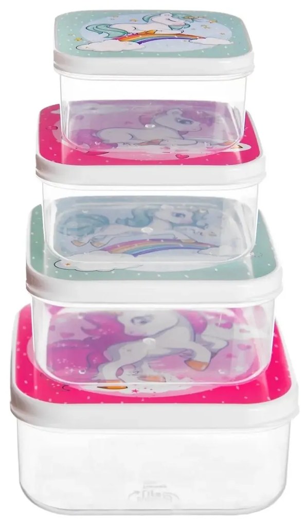 Set de 4 bucăți de cutii de gustări Orion  Unicorn