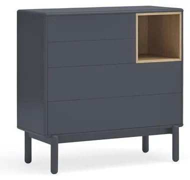 Comodă joasă de culoare gri închis 90x90 cm Corvo - Teulat