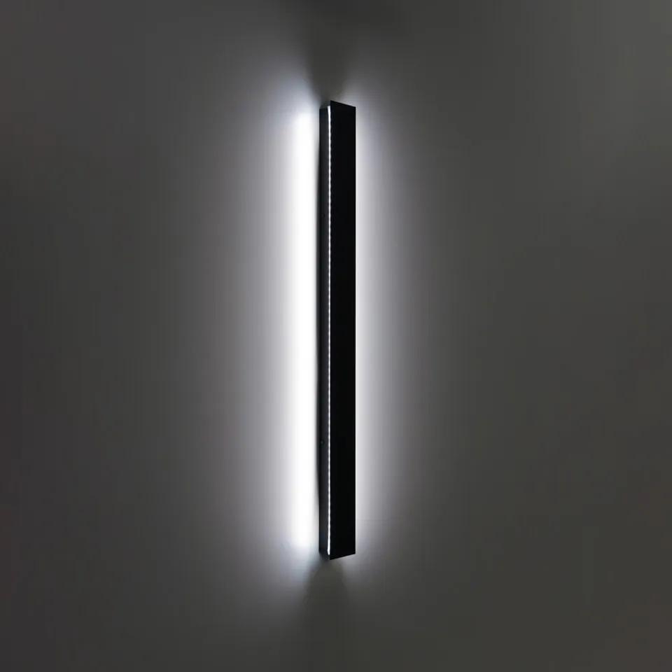 Aplica perete exterior moderna neagra 120cm Mutti 3k