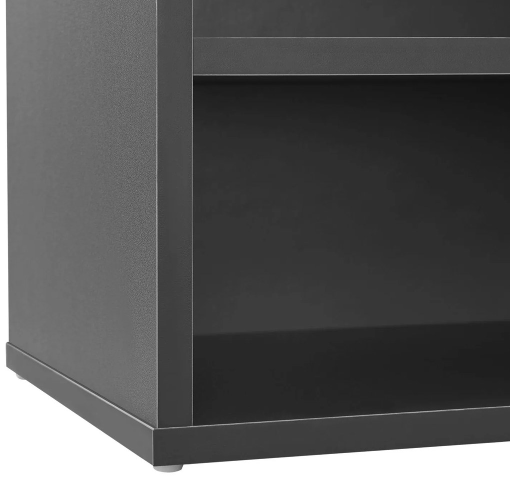 Suport pantofi cu căptușeală 104 x 30 x 48 cm gri închis