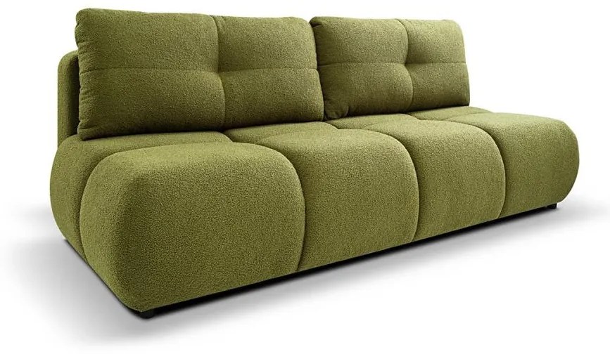 Canapea extensibilă 3 locuri cu spațiu de depozitare NUORO, verde