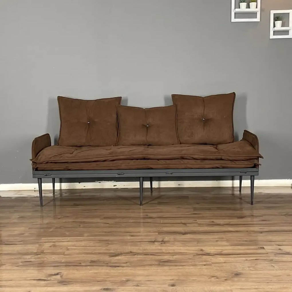 Canapea 3 locuri extensibila, Homs maro,20018