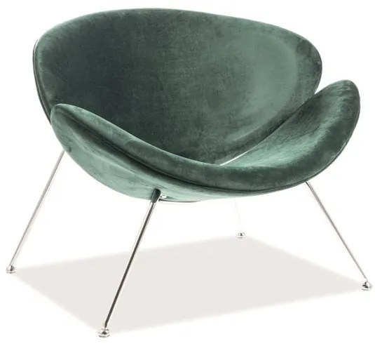 Fotoliu catifea Culoare Verde / Crom, MAJOR VELVET