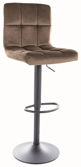 Scaun de bar C105 velvet bej inchis Blu40