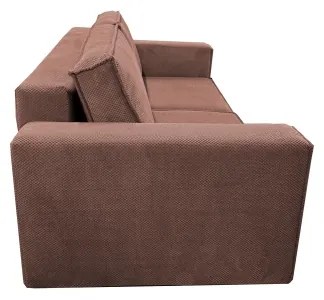 Canapea extensibilă RONDA, 3 locuri, cu spațiu de depozitare, roșie