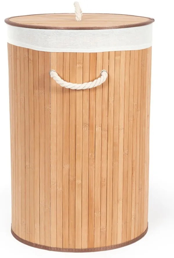 Coș rotund din bambus pentru rufe Compactor Round