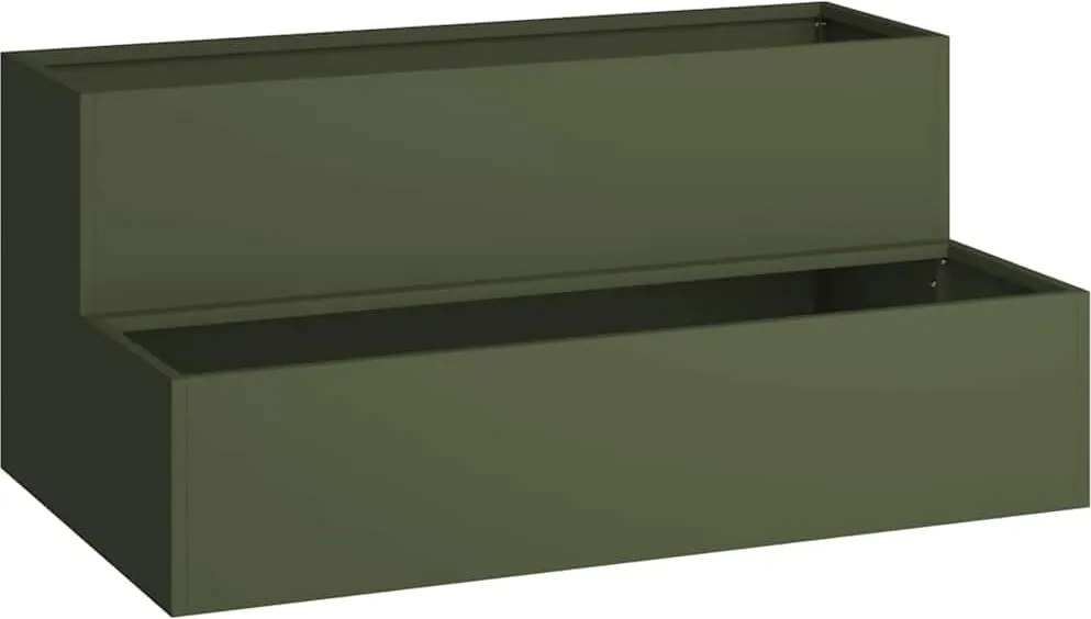 vidaXL Vază pentru Grădină Verde măsliniu 100 x 60 x 45 cm