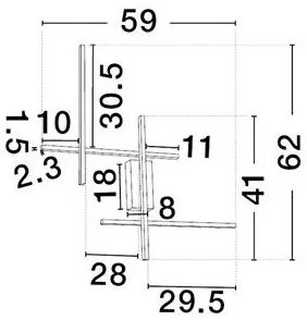 Aplica de perete LED design modern APECHO alb
