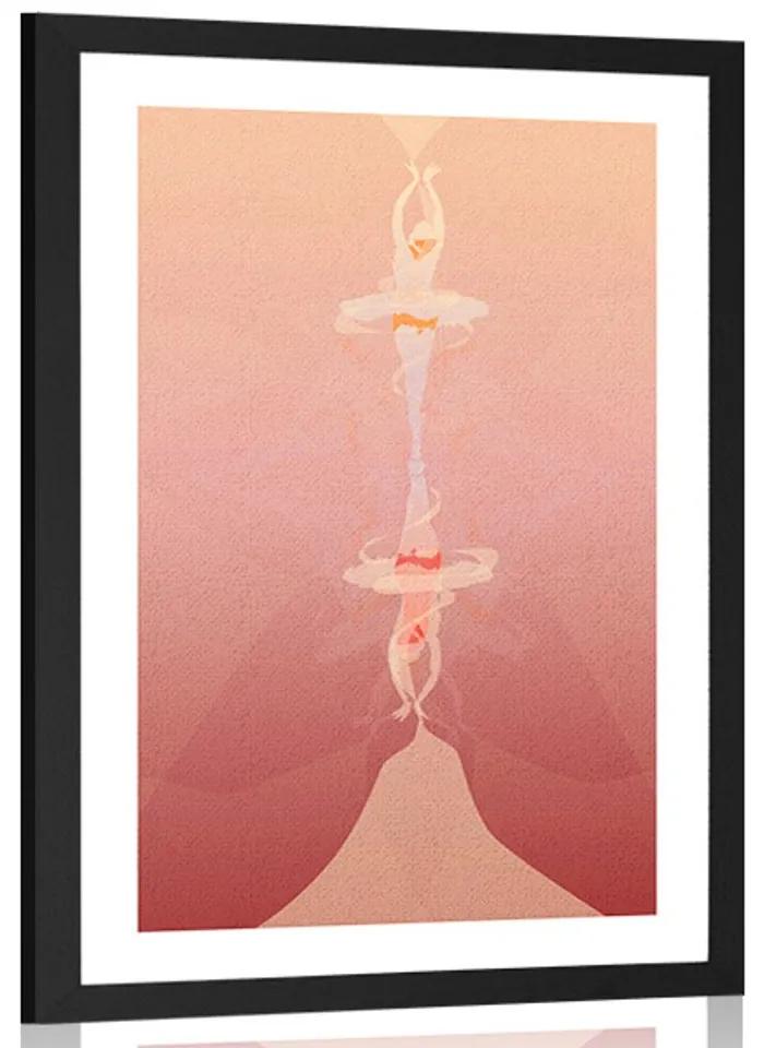 Poster cu passepartout dansul balerinei