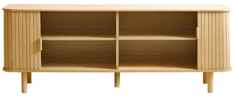 Masă TV cu aspect de lemn de stejar 160x56 cm Cavo – Unique Furniture