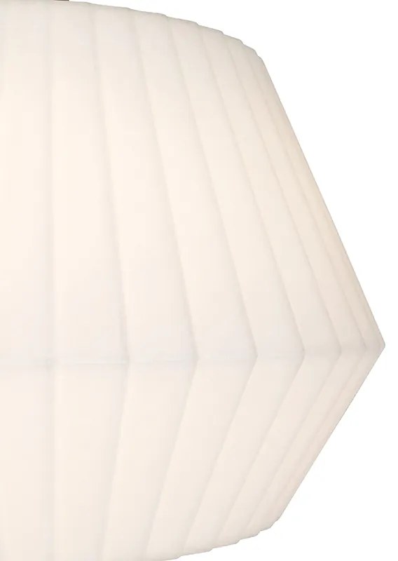 Lampa de podea de design pentru exterior neagra cu abajur alb IP44 - Robbert