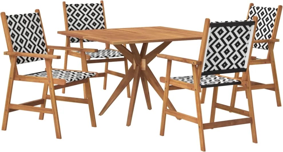 vidaXL Set mobilier de grădină, 5 piese, lemn masiv de acacia