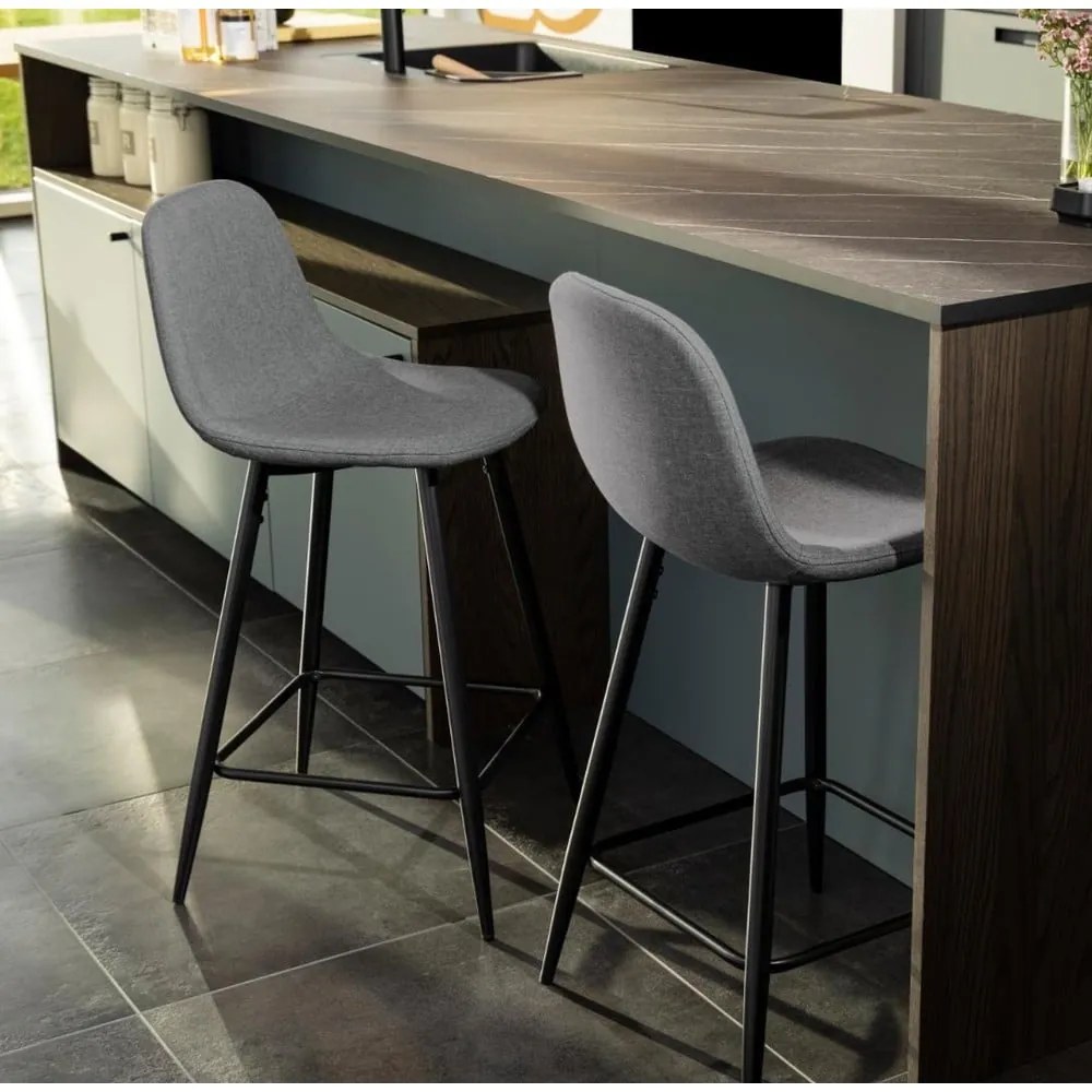 Set 2 scaune Actona Wilma, gri deschis