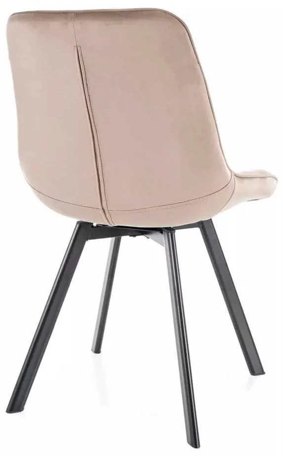 Scaun de bucătărie Albons Velvet, bej