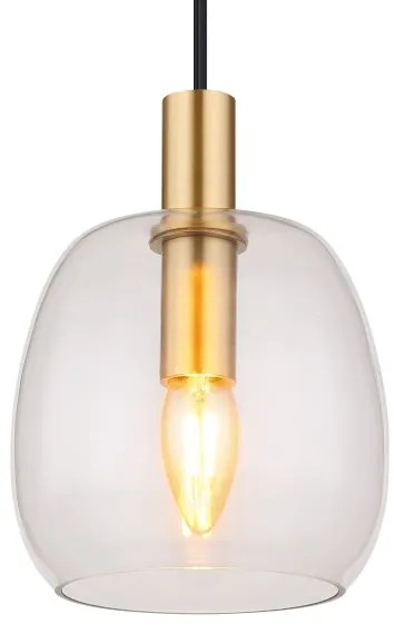 Lustră pe cablu GARRI 1xE14/40W/230V alamă Globo 15789HM