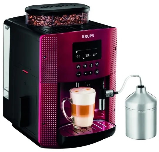 Espressor automat cu recipient pentru lapte Krups ESSENTIAL 1450W/230V roșu