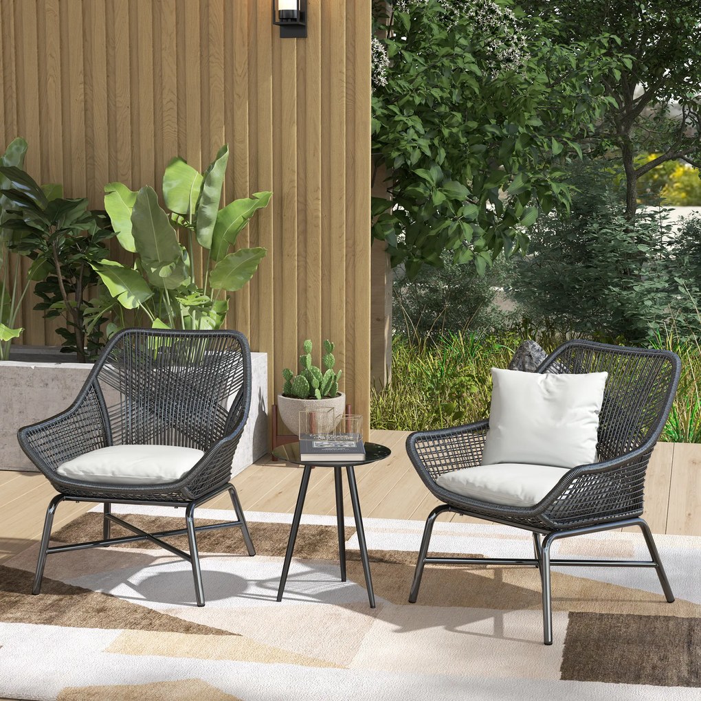 Outsunny Masă de cafea mică rotundă, masă de sprijin, blat din sticlă securizată, picioare ascuțite, cadru din oțel, Ø 40 x 50 cm, negru | Aosom Romania