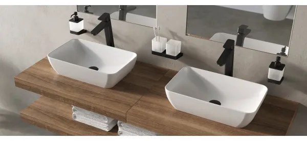 Ravak X070151 - Baterie pentru lavoar FREE, 33,4 cm, neagră