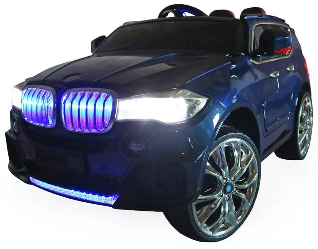 Masinuta Electrica cu Roti din Cauciuc NOVOKIDS™, Display LCD cu Redare MP4 Desene sau Muzica, Scaun de Piele, Model Offroad, Baterie Performanta
