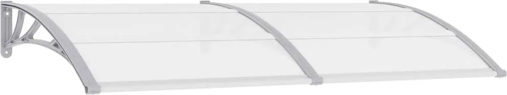 vidaXL Copertină de ușă, gri și transparent, 200 x 75 cm, PC