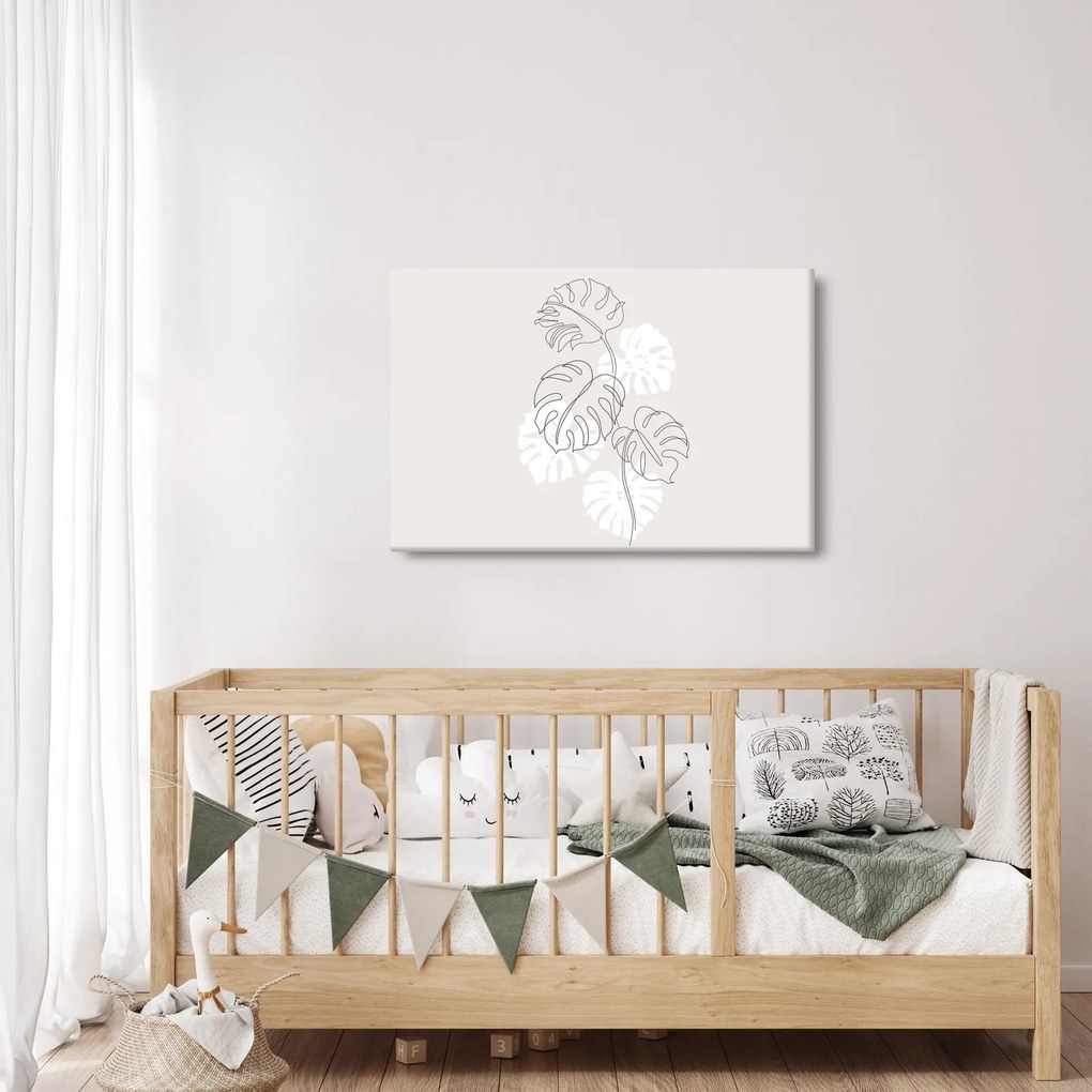 Tablou - Linia de artă monstera N⁰3 (90x60 cm)