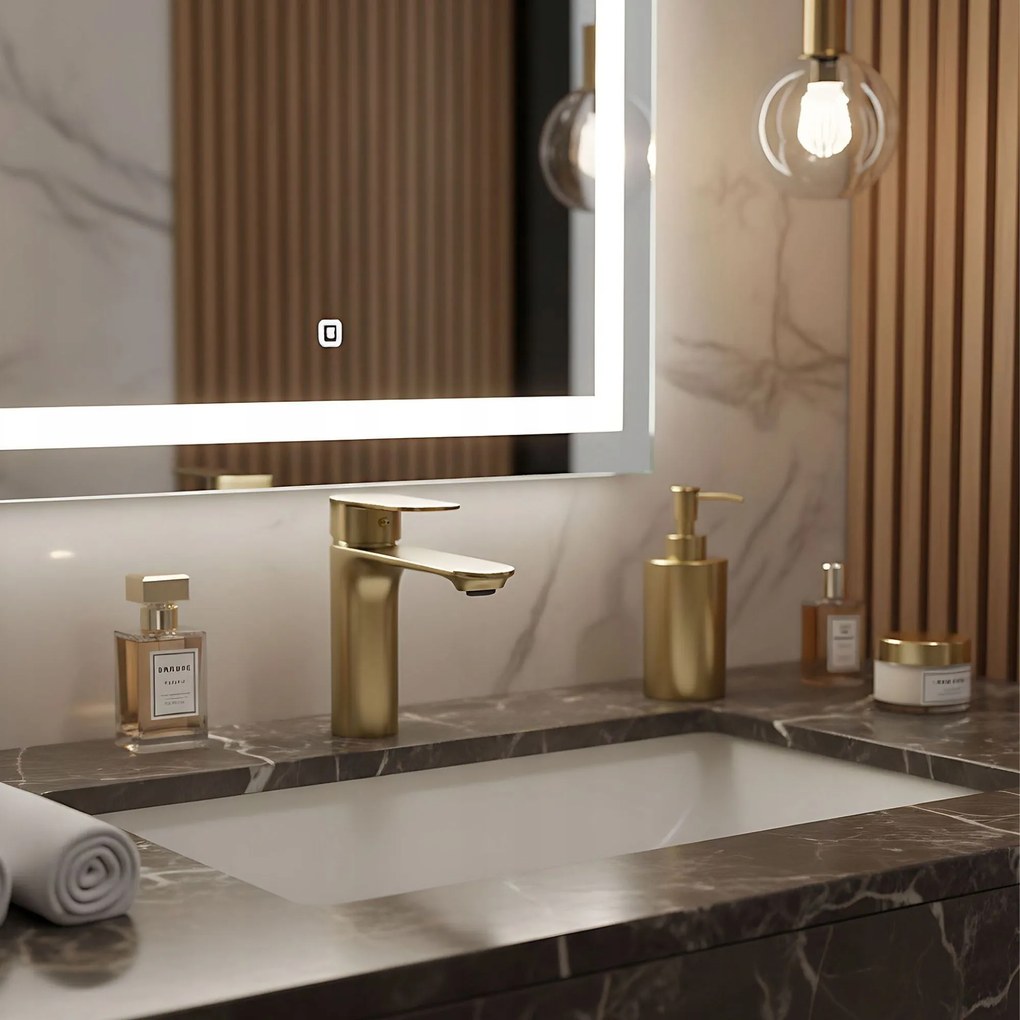 Baterie pentru baie Rea Drop Brush Gold low