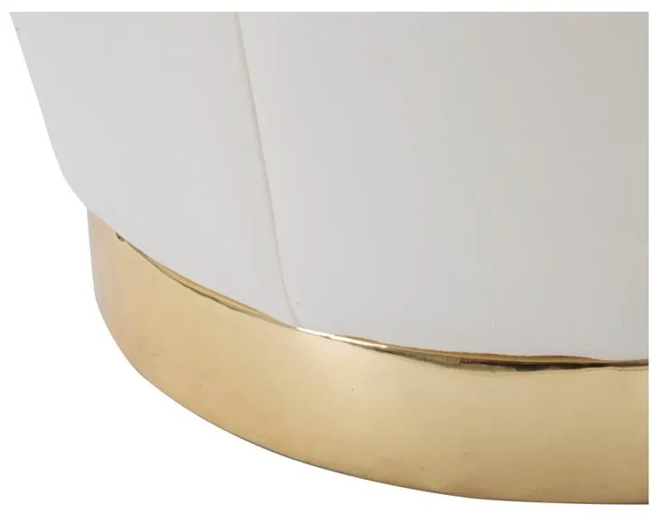 Taburet crem cu tapițerie din catifea Paris – Mauro Ferretti