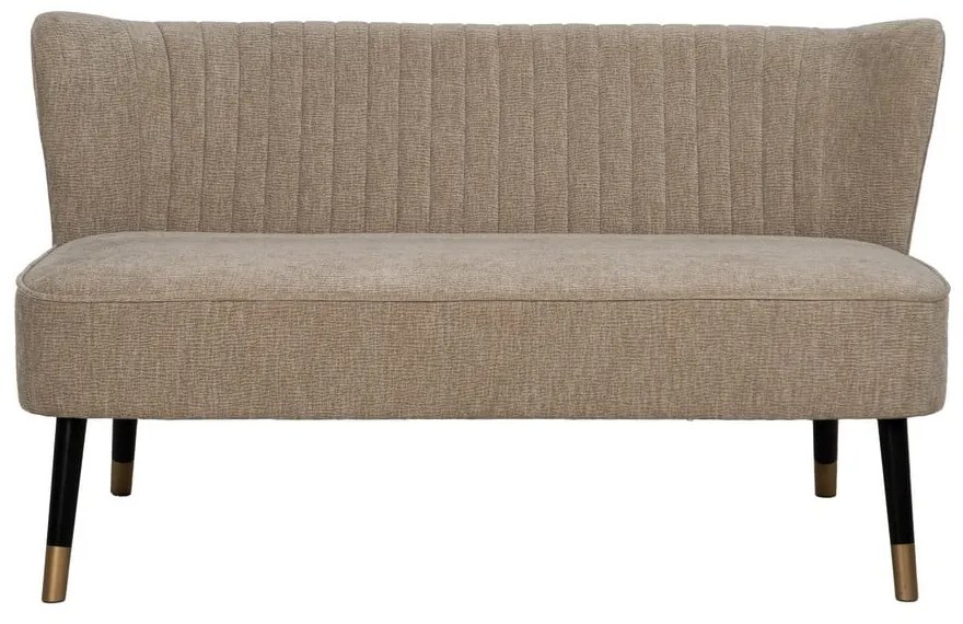 Canapea bej cu tapițerie din chenille 134 cm Glam – Ixia