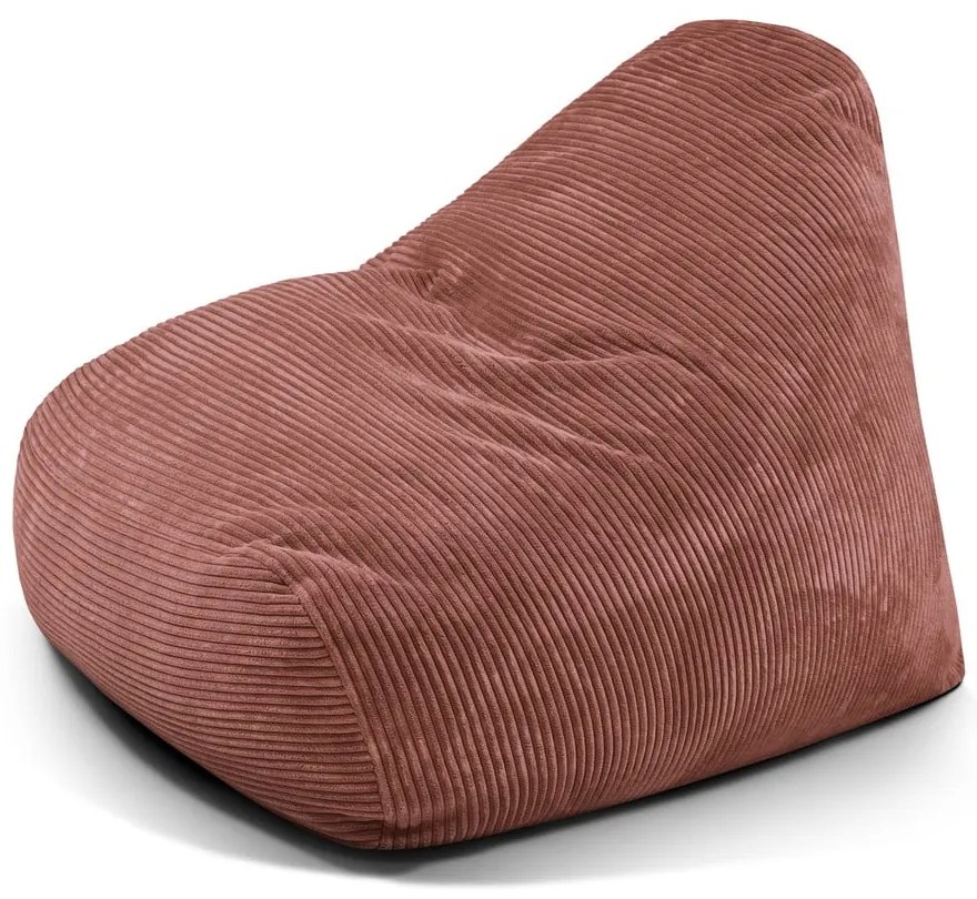 Fotoliu bean bag cărămiziu cu tapițerie din catifea reiată Snug 100 – SLOWDOWN