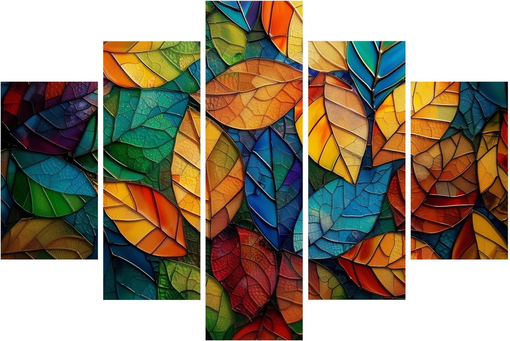 Tablou - Mozaic din frunze (150x105 cm)