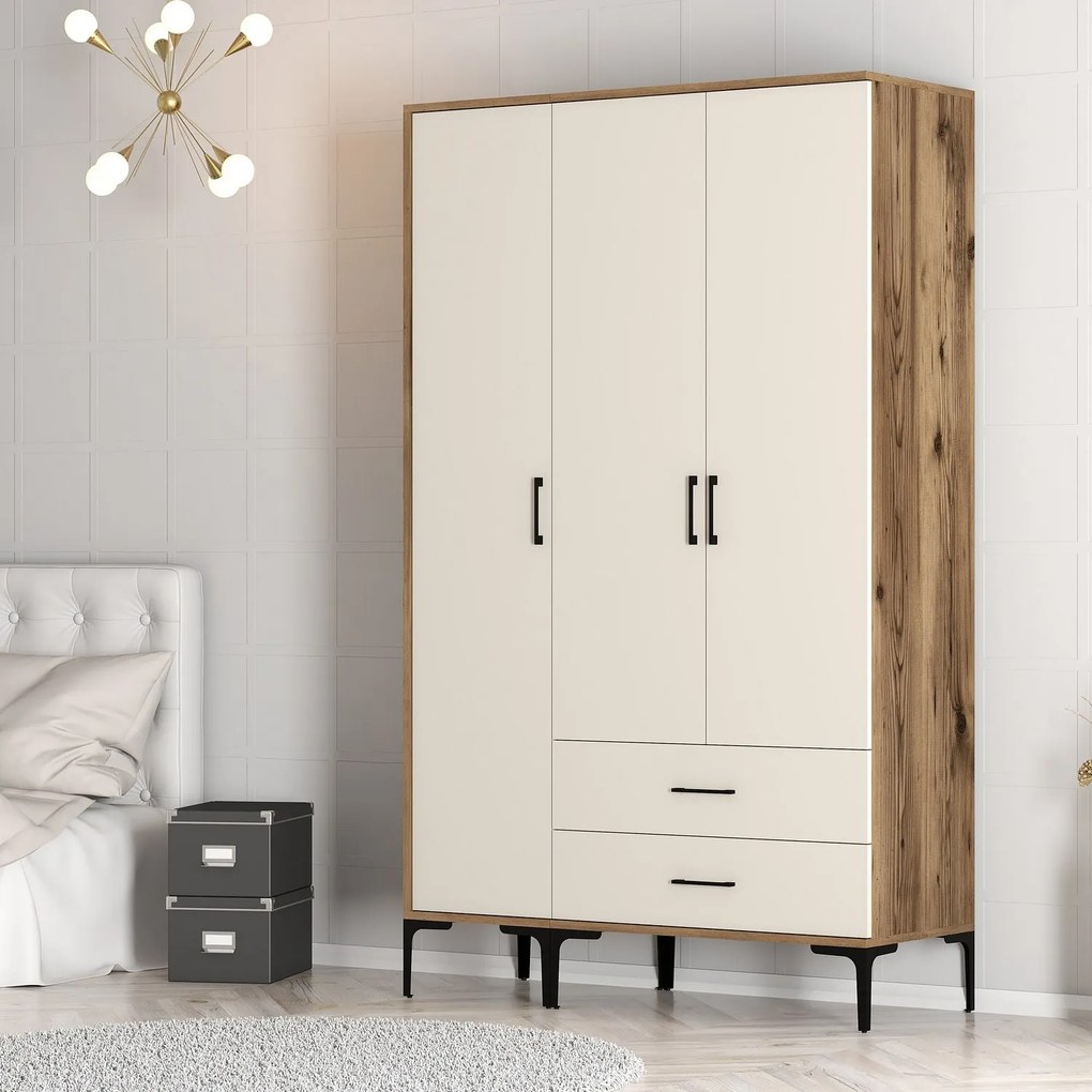 Dulap de haine Kiara ST (Nuc + Crem). 1088346