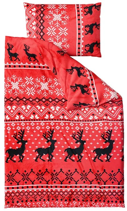 Lenjerie cocolino BLACK DEERS rosie Dimensiune lenjerie de pat: 70 x 90 cm | 140 x 200 cm