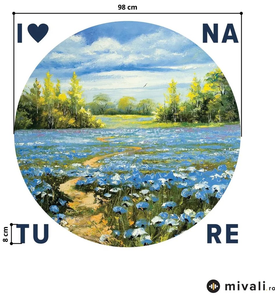 Autocolante de perete - Peisaj pictat cu inscripție