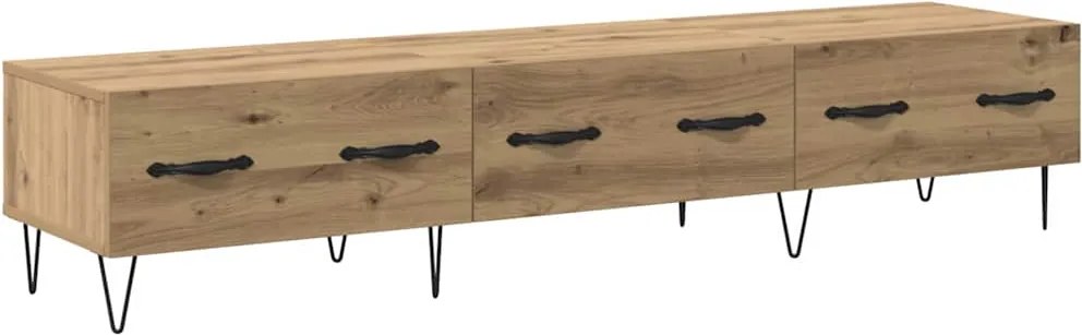 vidaXL Cabinet TV stejar artizanal 150 x 36 x 30 cm Lemn compozit
