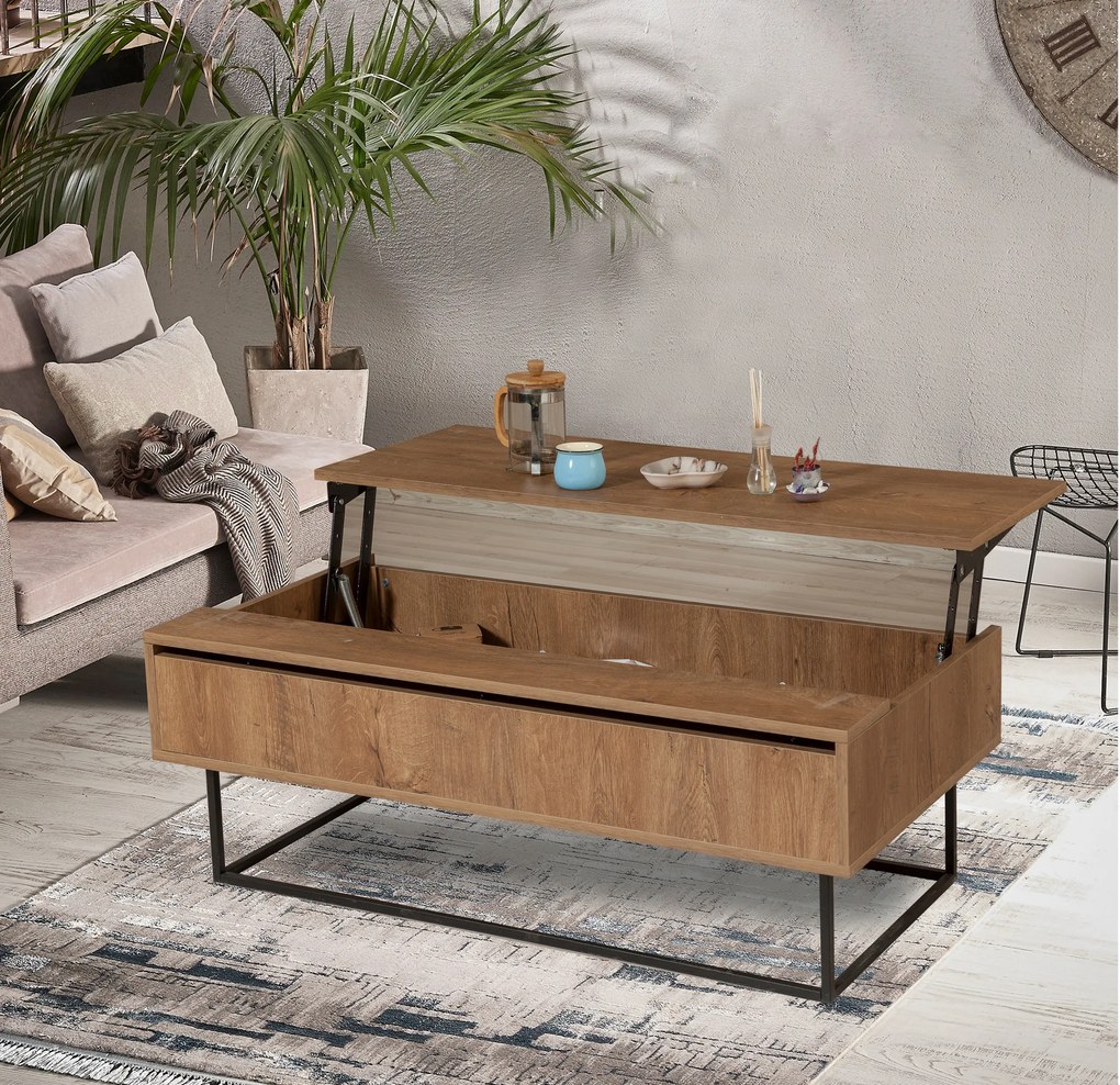 Masă de cafea Extra (Nuc + Negru). 1089509