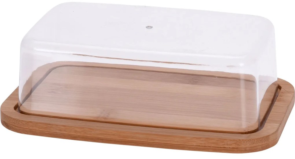 Cutie unt din bambus cu capac, 19 x 12 cm
