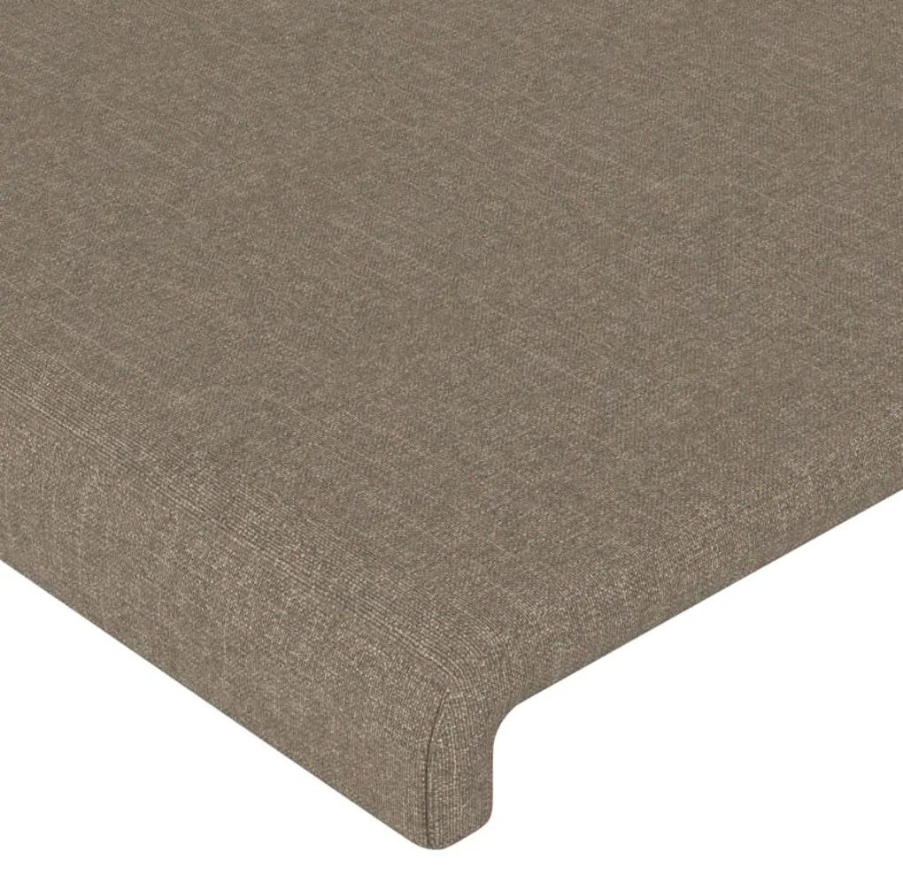 Tablie de pat cu aripioare gri taupe 103x16x118 128 cm textil 1, Gri taupe, 103 x 16 x 118 128 cm