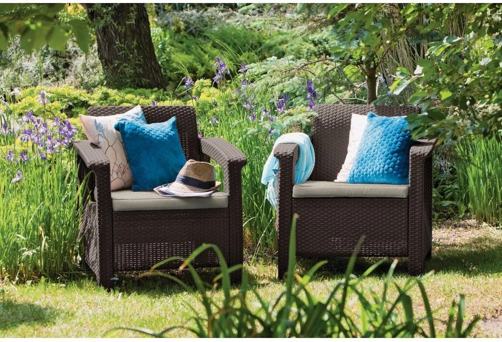 Fotoliu de grădină maro Corfu – Keter