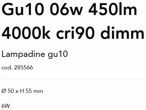 Bec LED dimabil, Gu10 06W 450lm 4000K cri90 dimm