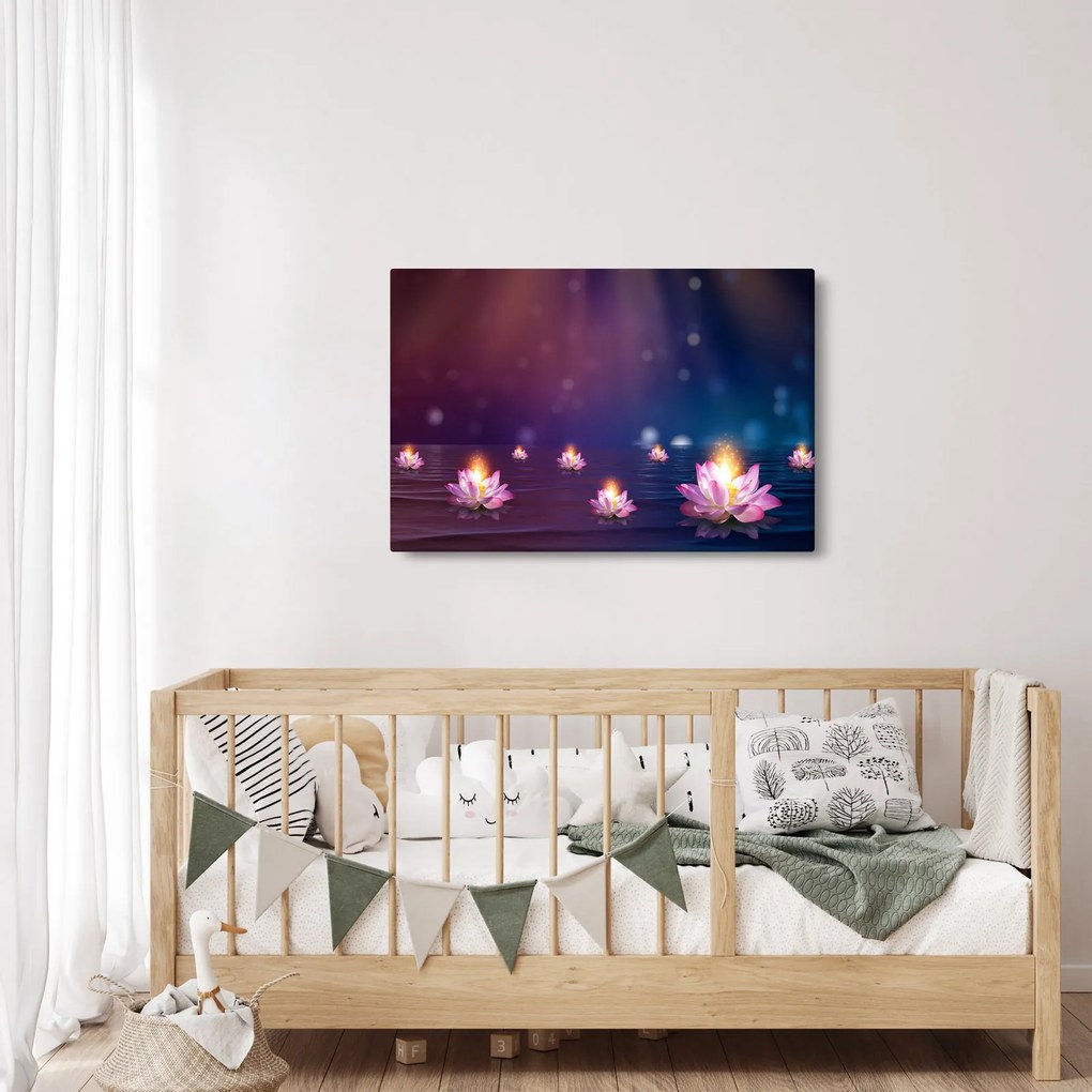 Tablou - Nuferi magici (90x60 cm)
